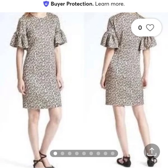 Banana Republic leopard print metallic shift dress - Picture 3 of 16